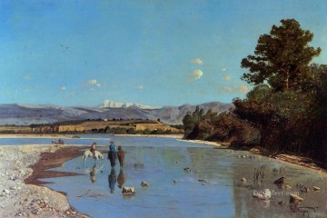 Paul Guigou Painting - The Banks of the Durance at Puivert2 scenery Paul Camille Guigou